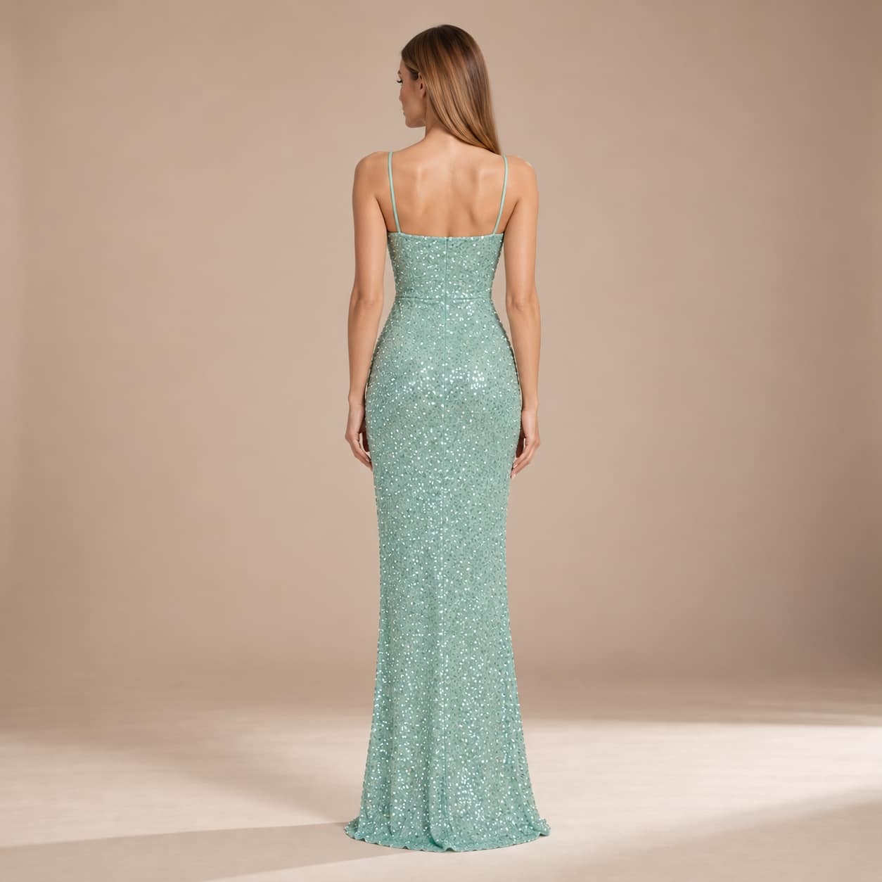 Amélie Mint Sequin Gown (3)